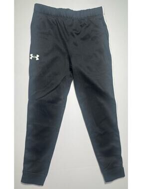 Under Armour Girls XL Black Athletic Leggings Side Stripe Youth 18-20
